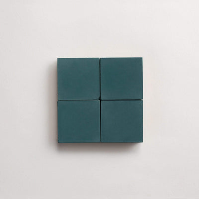 cement | solid | teal | square sample ~ 2"x2"x⅝"