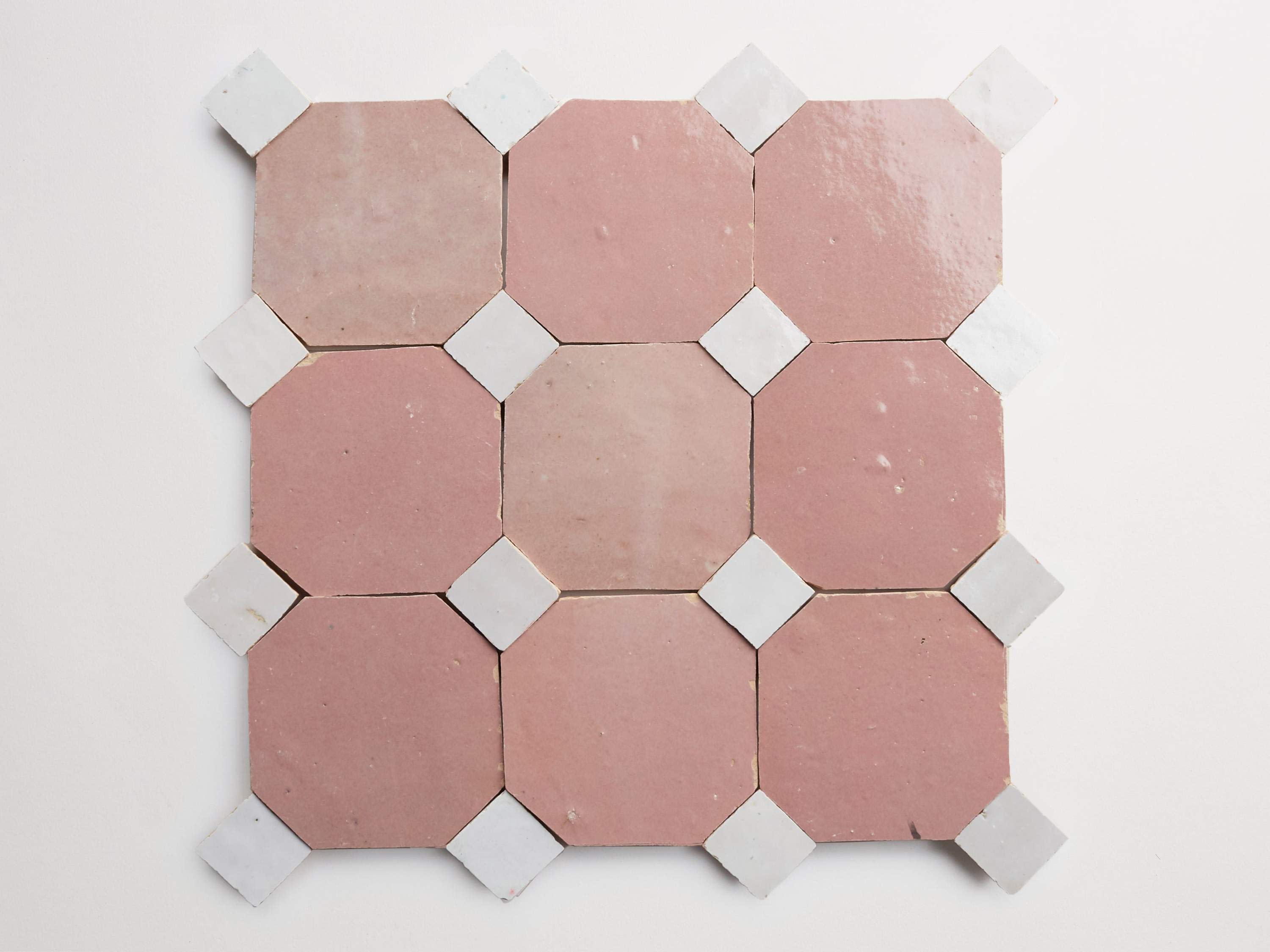 vintage rose octagon & weathered white bouchon | zio & sons