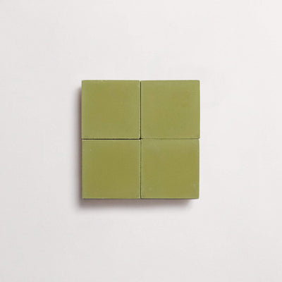 cement | solid | olive | square sample ~ 2"x2"x⅝"