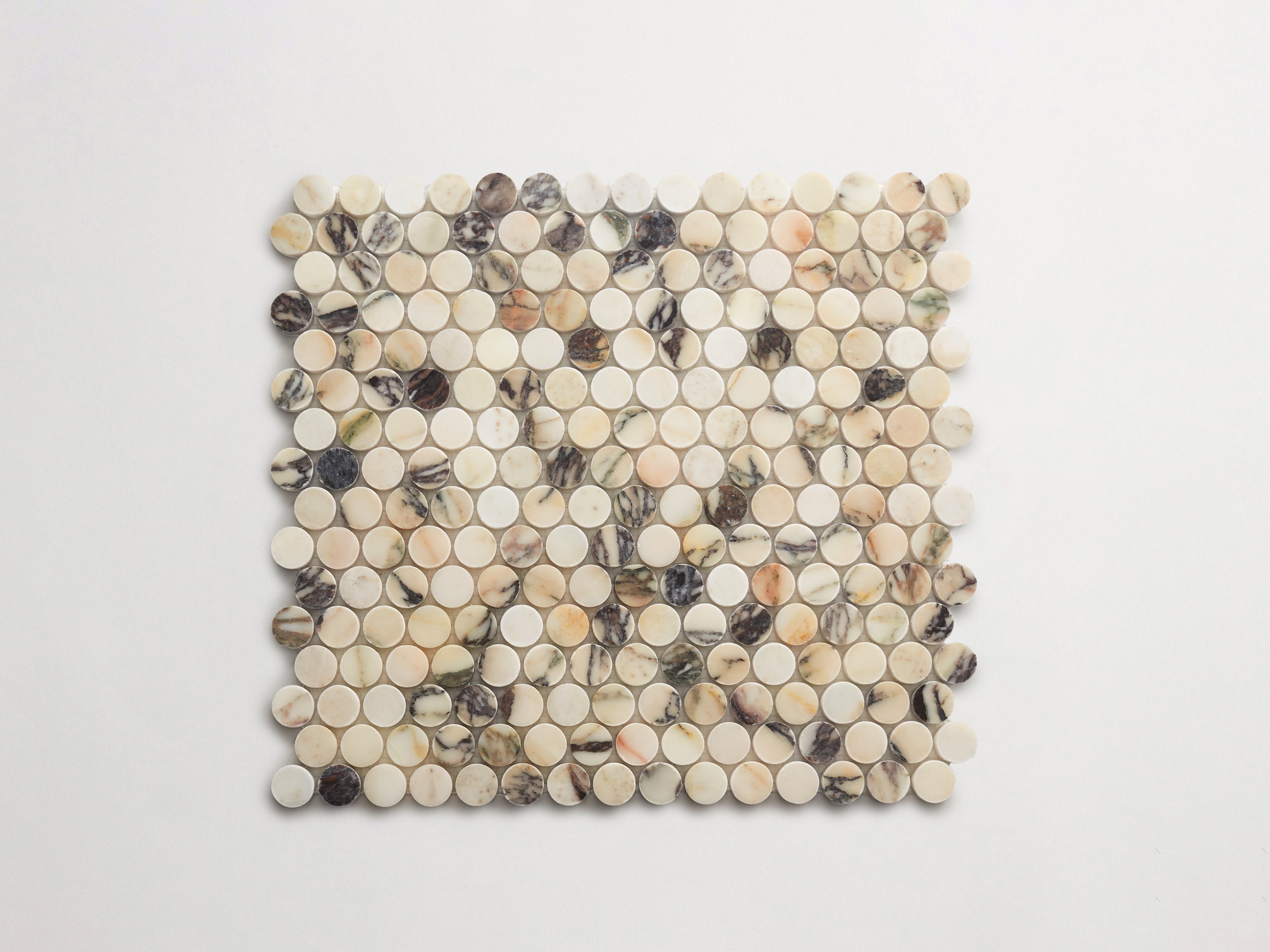 clé calacatta viola | penny round sheet | clé tile