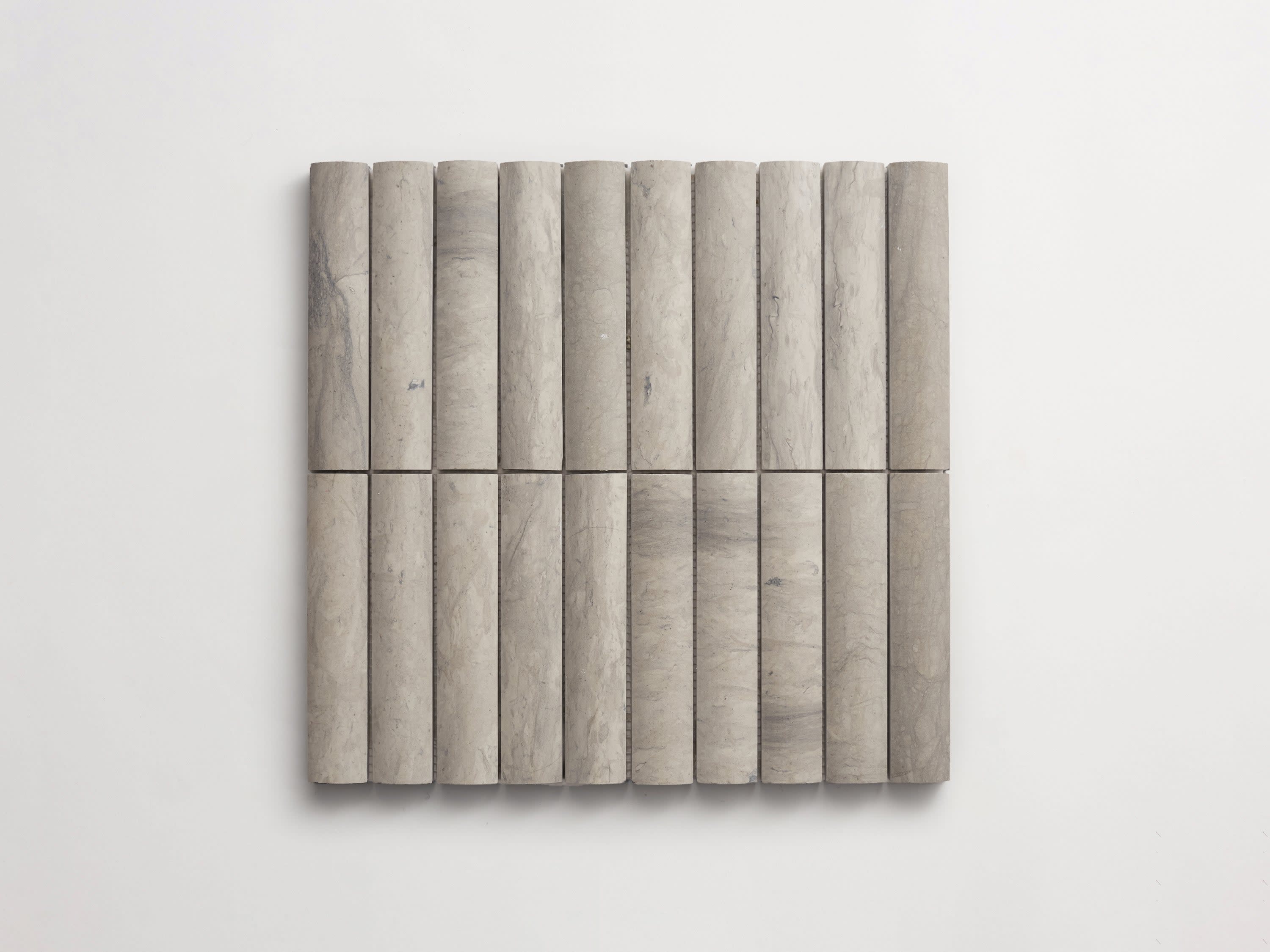 lapidary mosaic rounded tile sheet| alpaca grey | 6 x 1.25