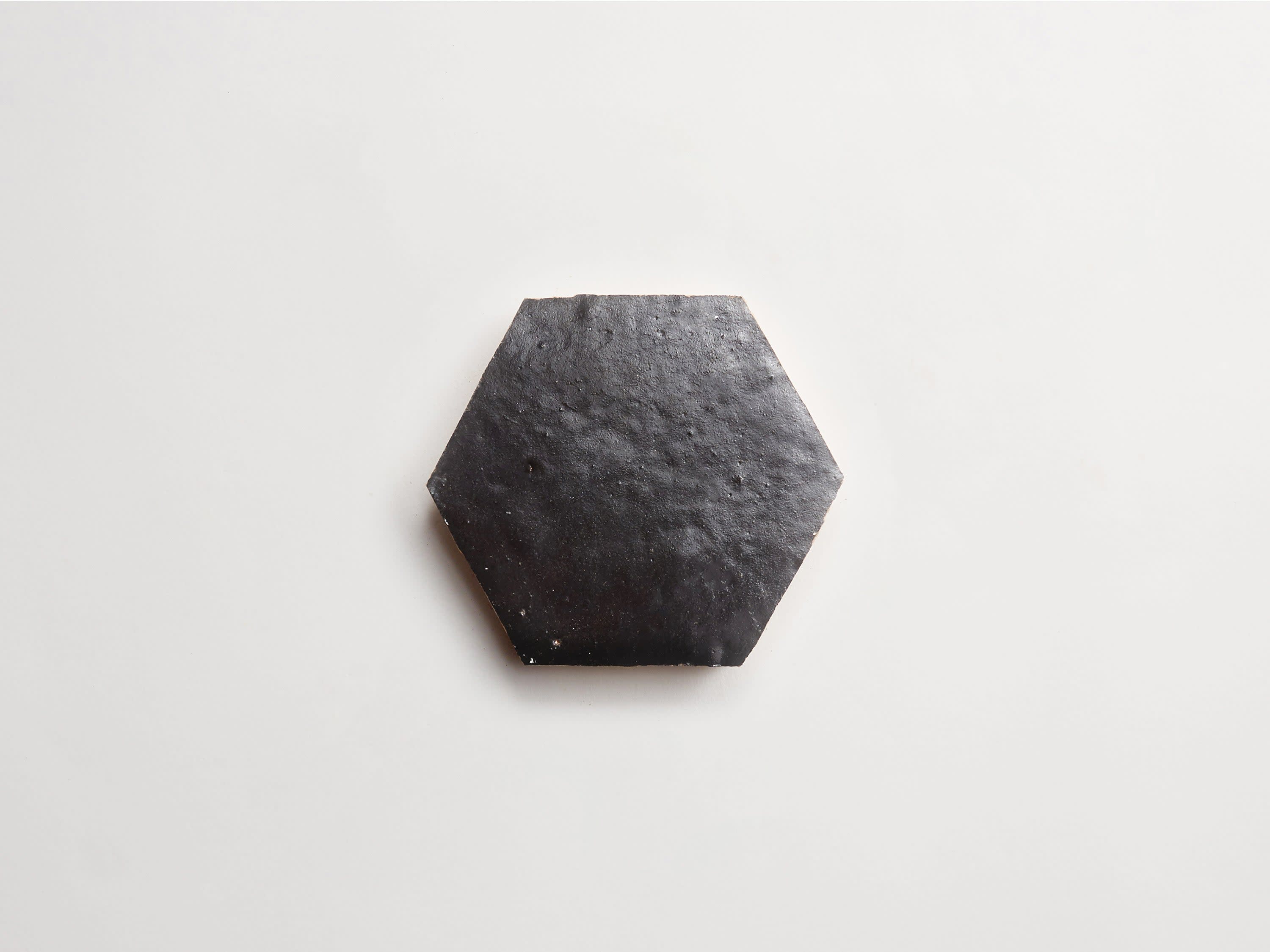 zellige tile | matte black | charred cedar hexagon | clé