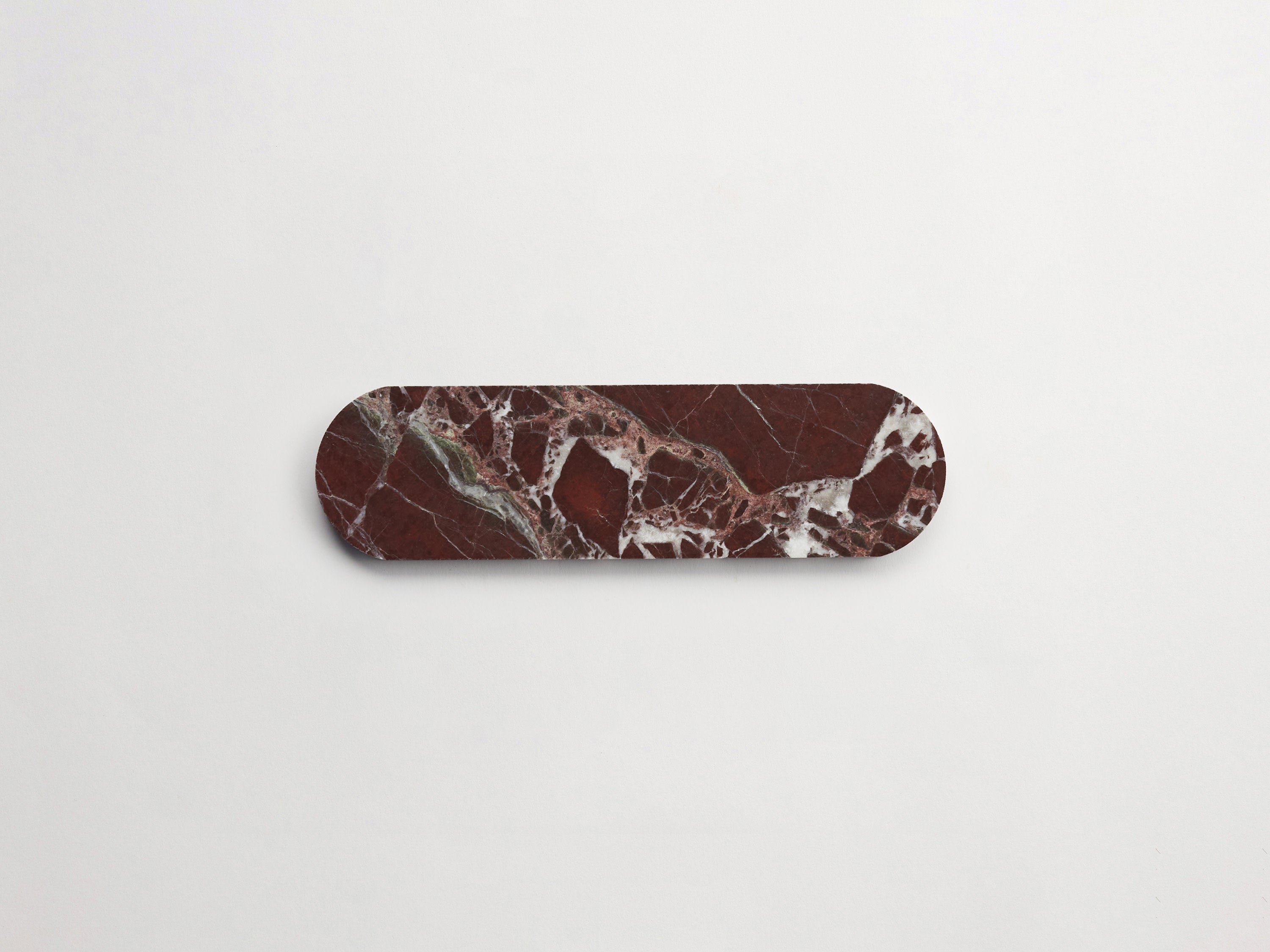 Lapidary stone tile | 8½ x 2⅜ | Oval Long | Red | Honed | clé