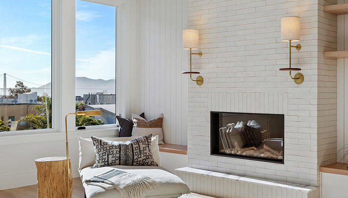 wood stove tile surround inspiration for an elevated space