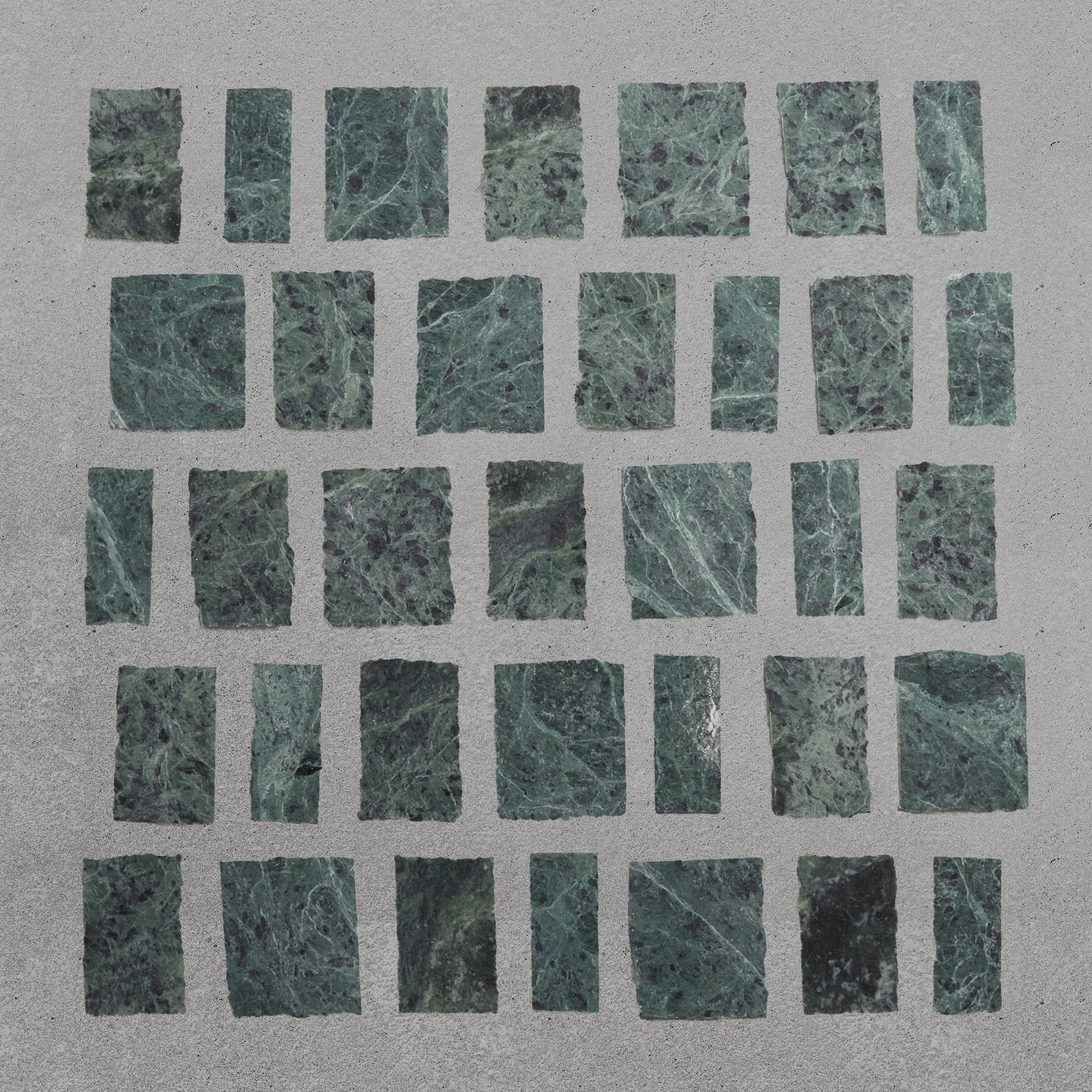 Honed stone rough-cut mosaic sheets | lapidary by clé