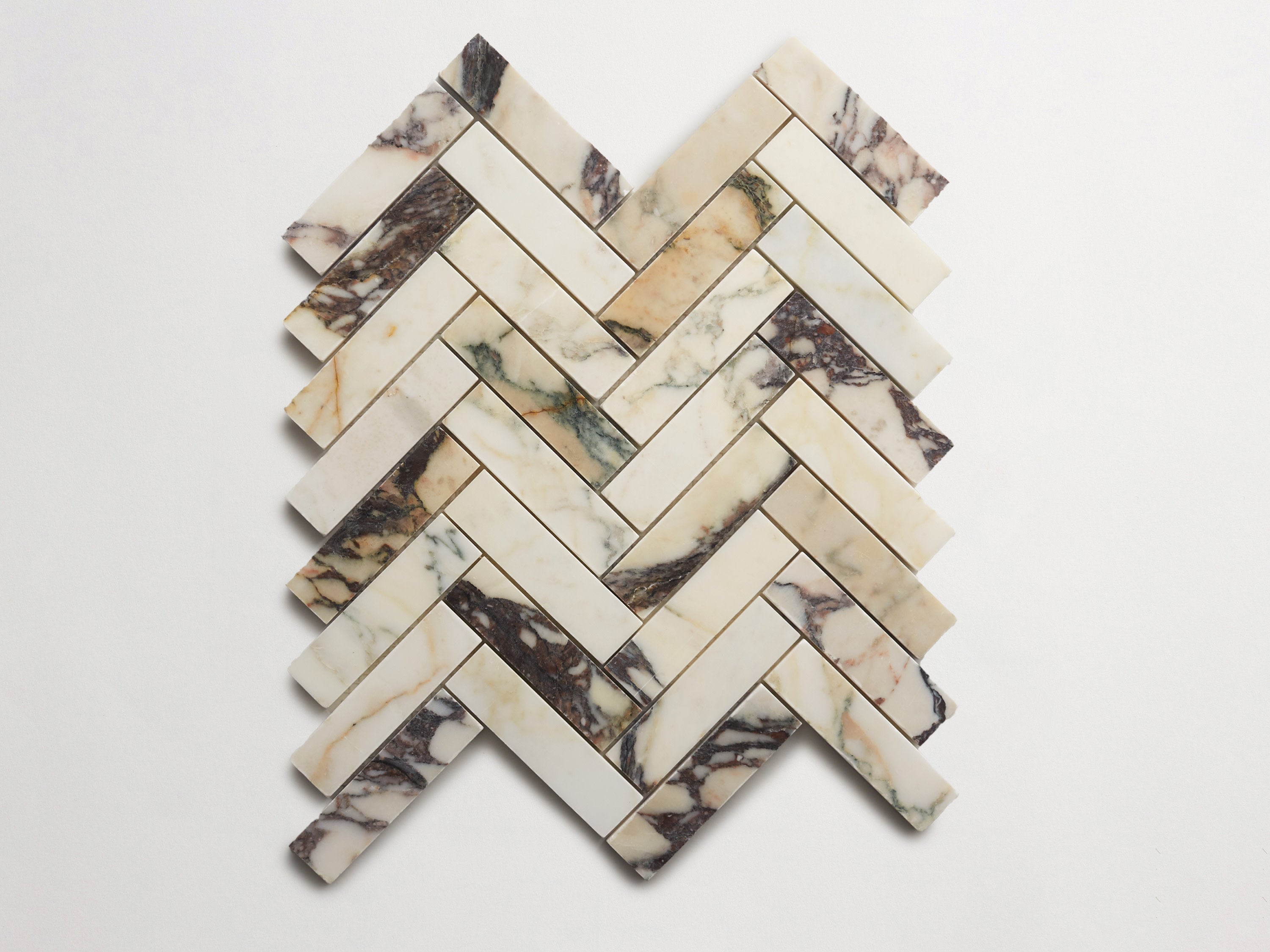 clé calacatta viola | herringbone sheet