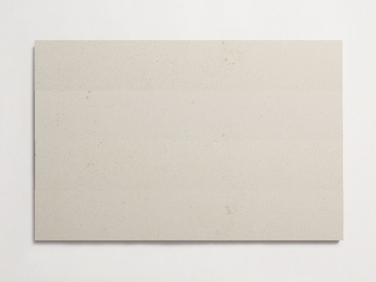 Limestone tile large plank 4x24 Natural honed Crémant.