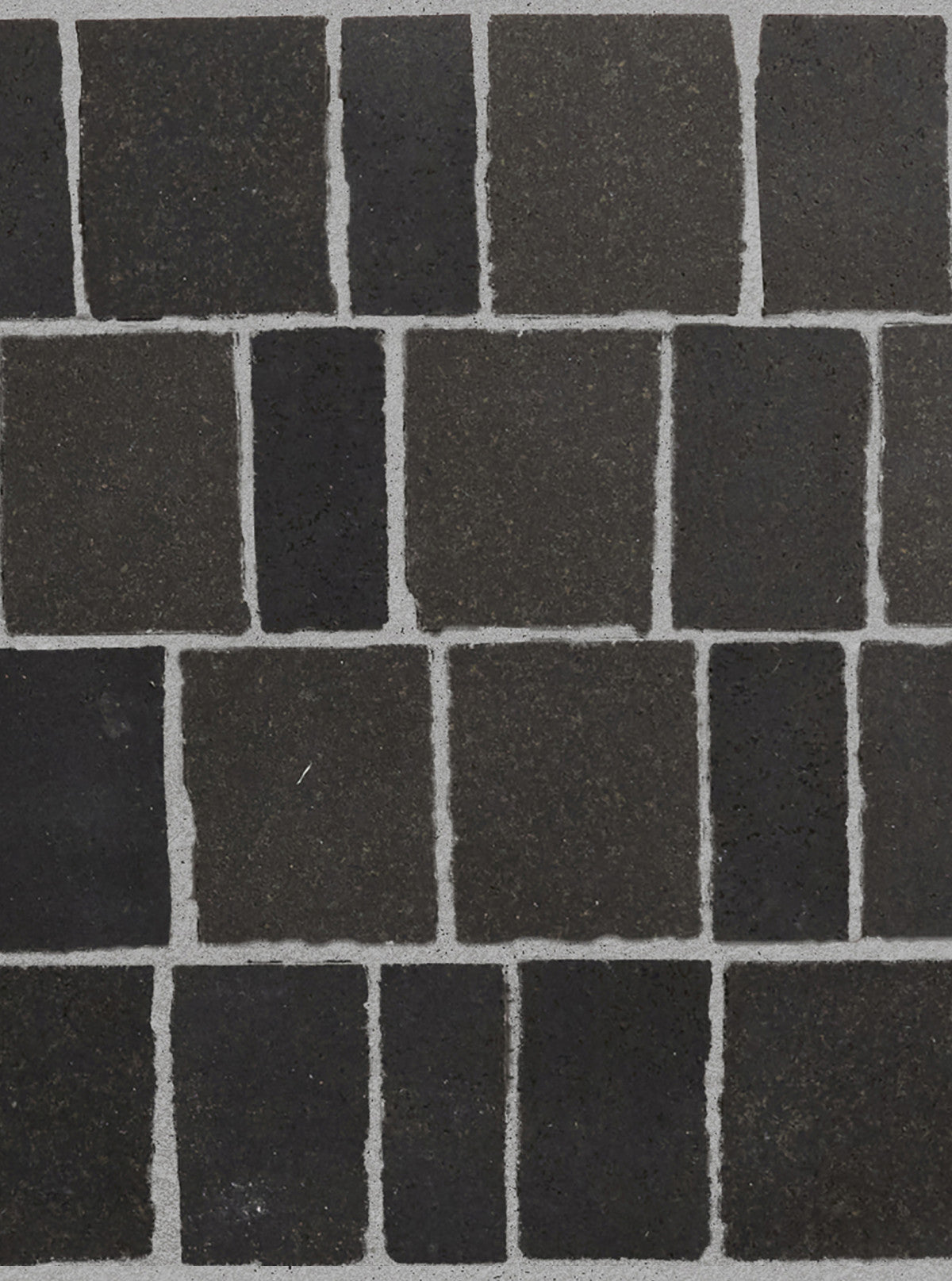 Lapidary mosaic tile sheet warm black 12.25 x 11.125