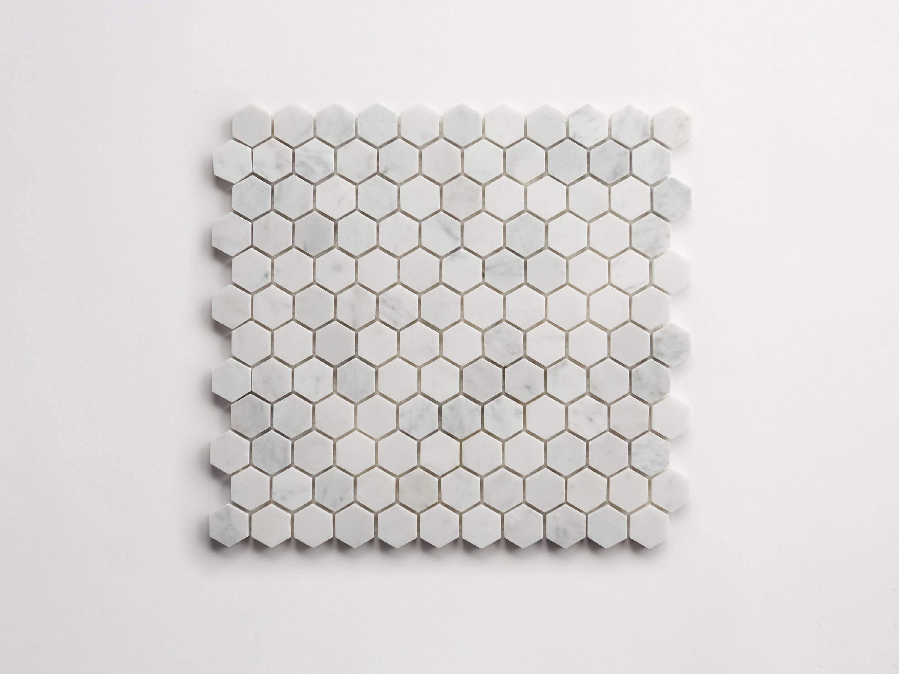 clé tile | carrara marble | white stone | hex sheet