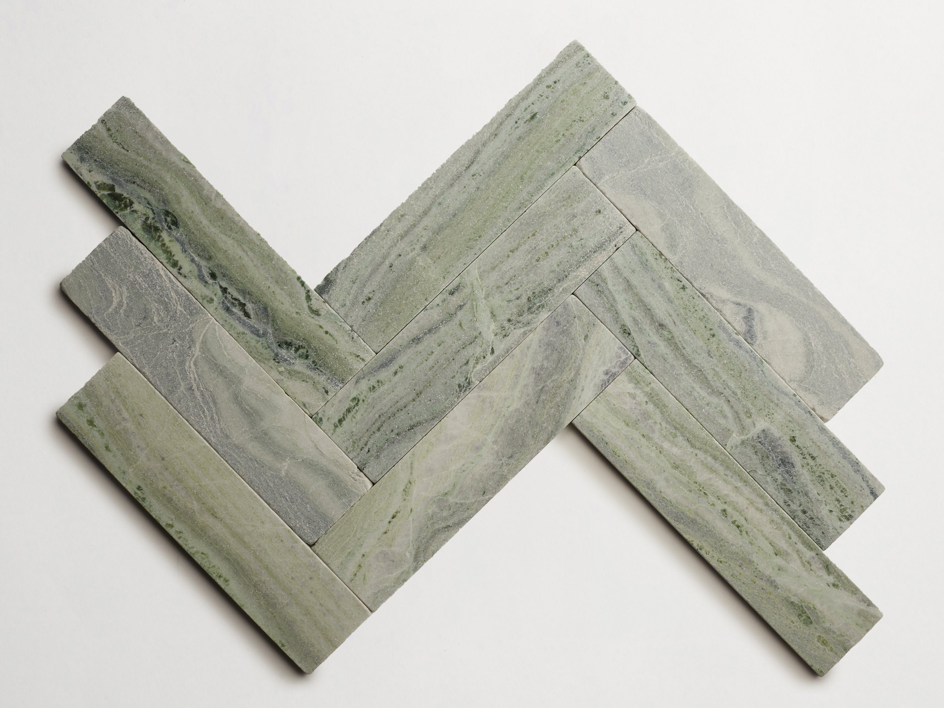 Lapidary stone tile | 12 x 3 | Jade Green | Tumbled | clé