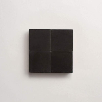cement: solid | pixies | matte | black | sample ~ 2"x2"x⅝"
