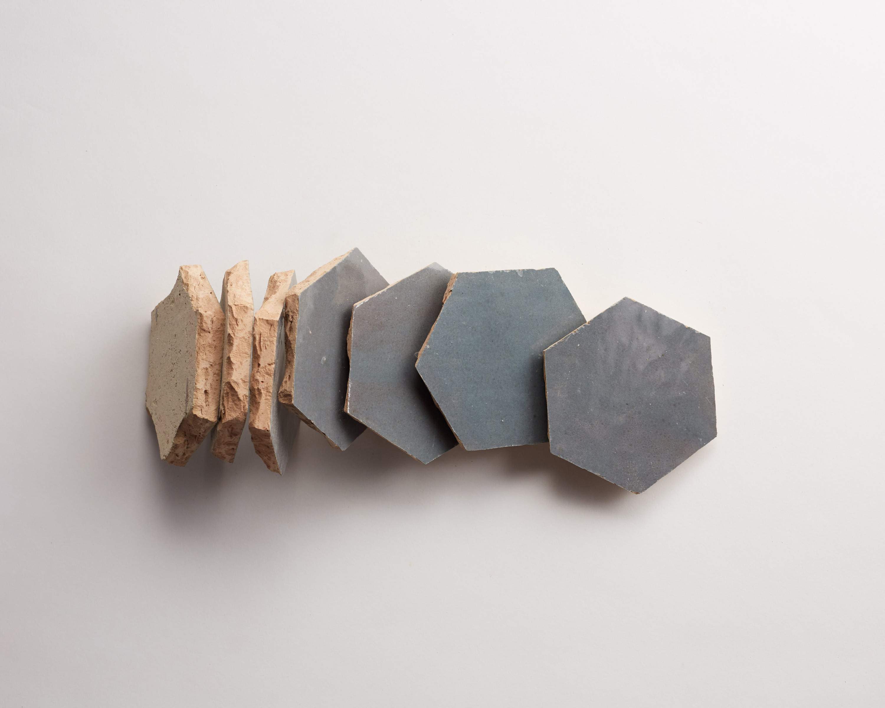zellige tile | tempered steel grey hexagon | clé