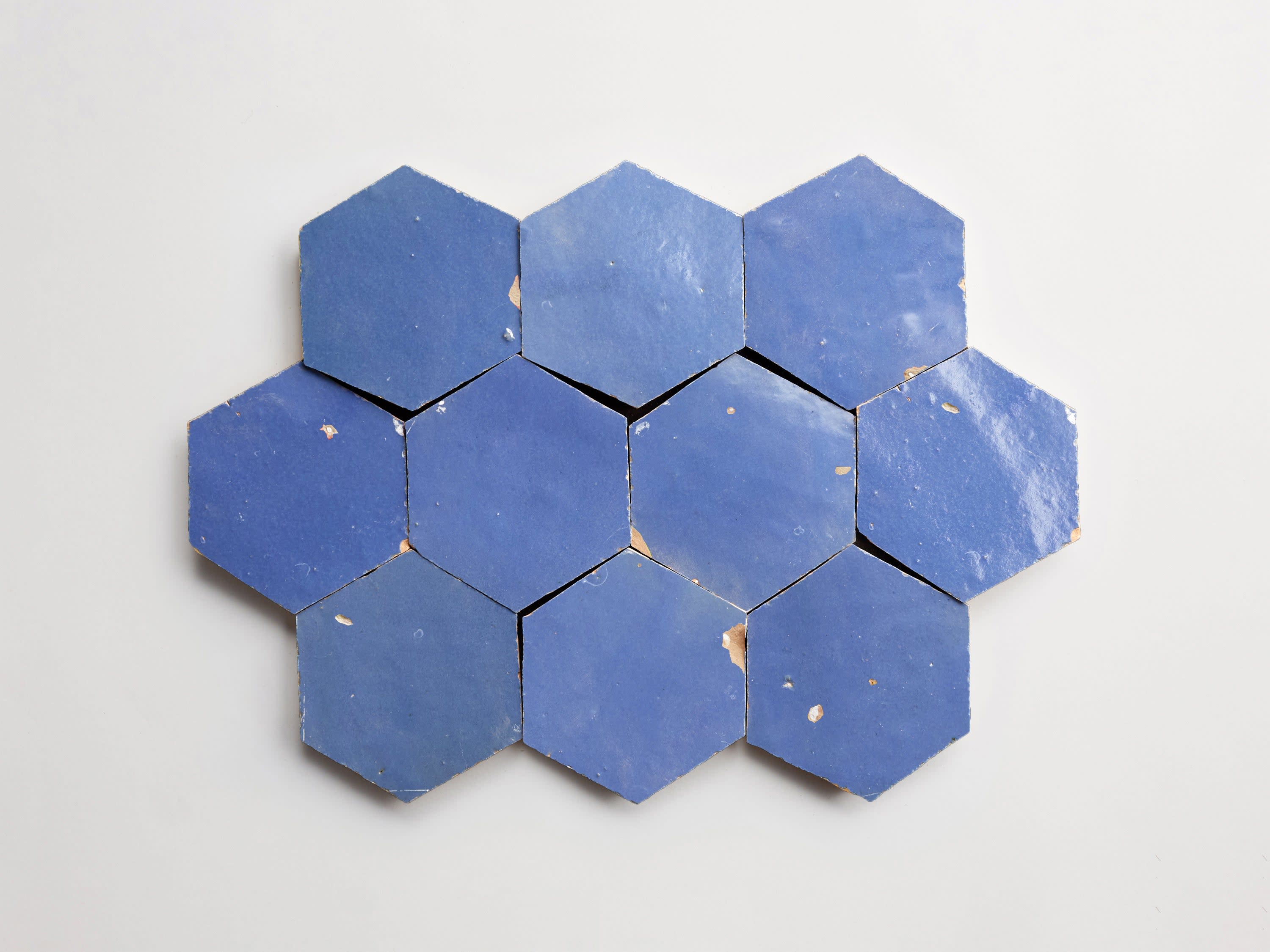 zellige tile | classic cerulean 3.5 x 4 square | clé