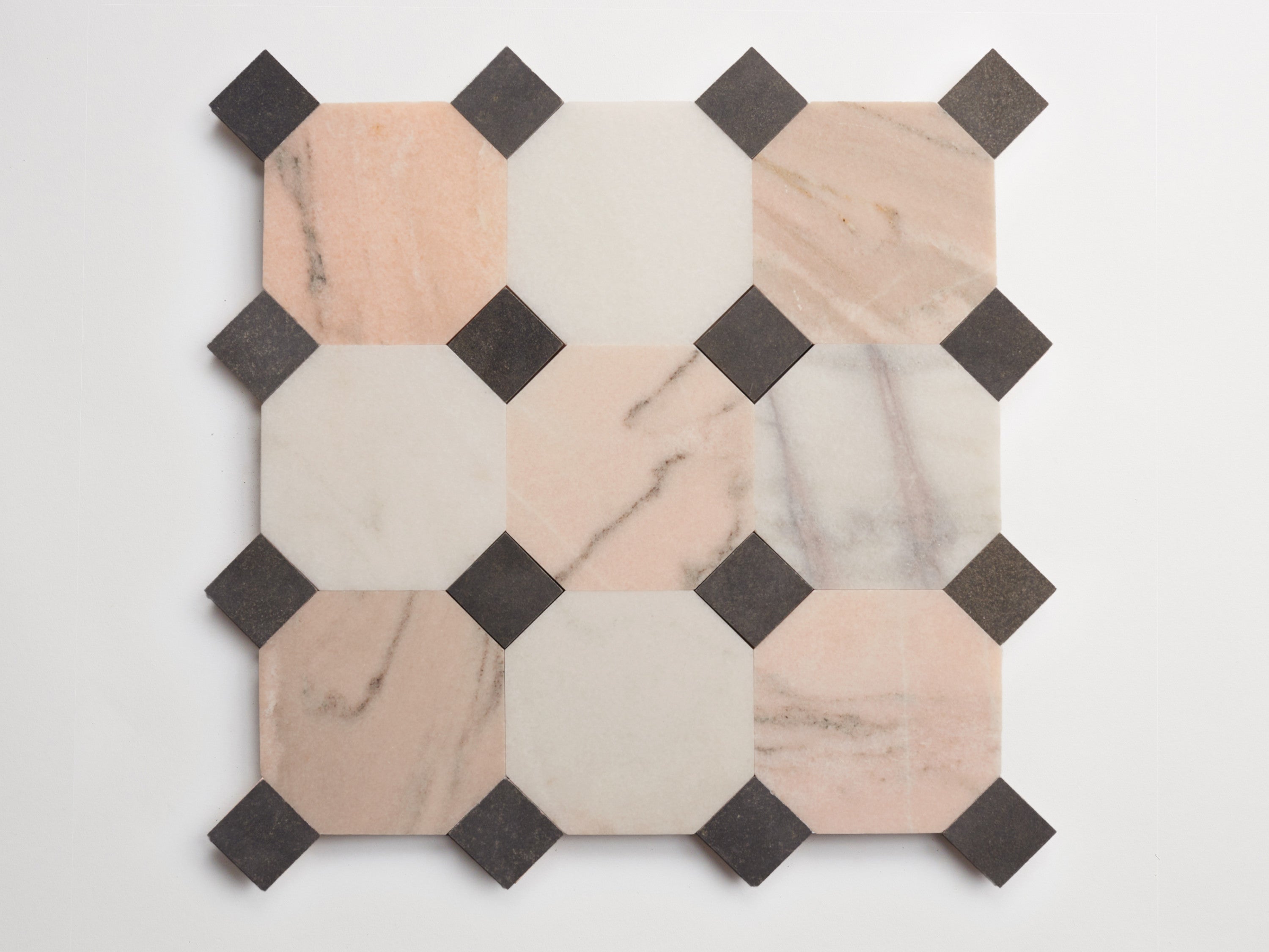 Stone tile | octagon | Pink/Grey | Honed | zio & sons + clé