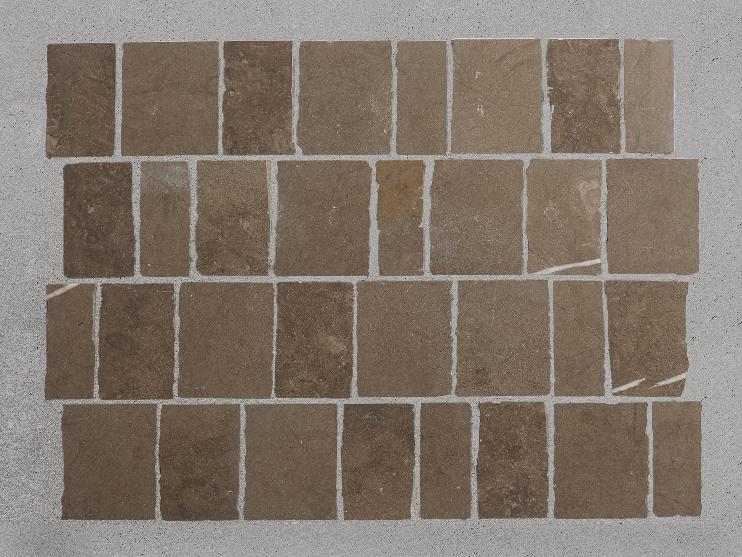 lapidary mosaic tile sheet | cashmere grey | 12.25 x 11.125