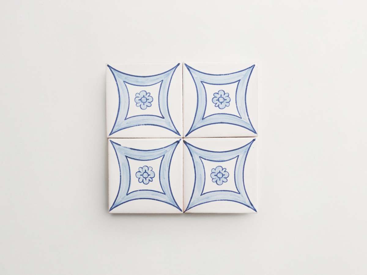 地蔵灰釉 blue painted tile backsplash texture ceramic majolica delft