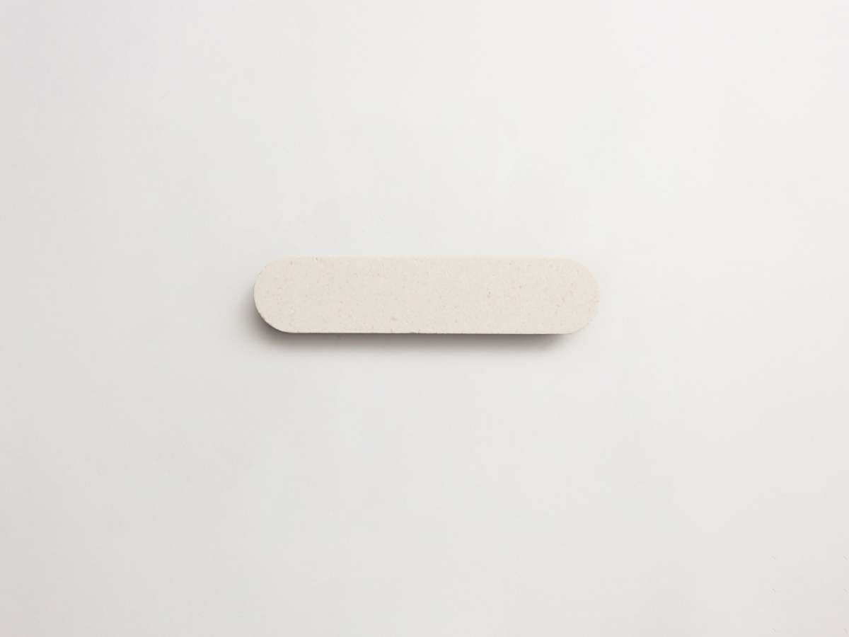 White limestone mosaic tile oval petit lapidary.