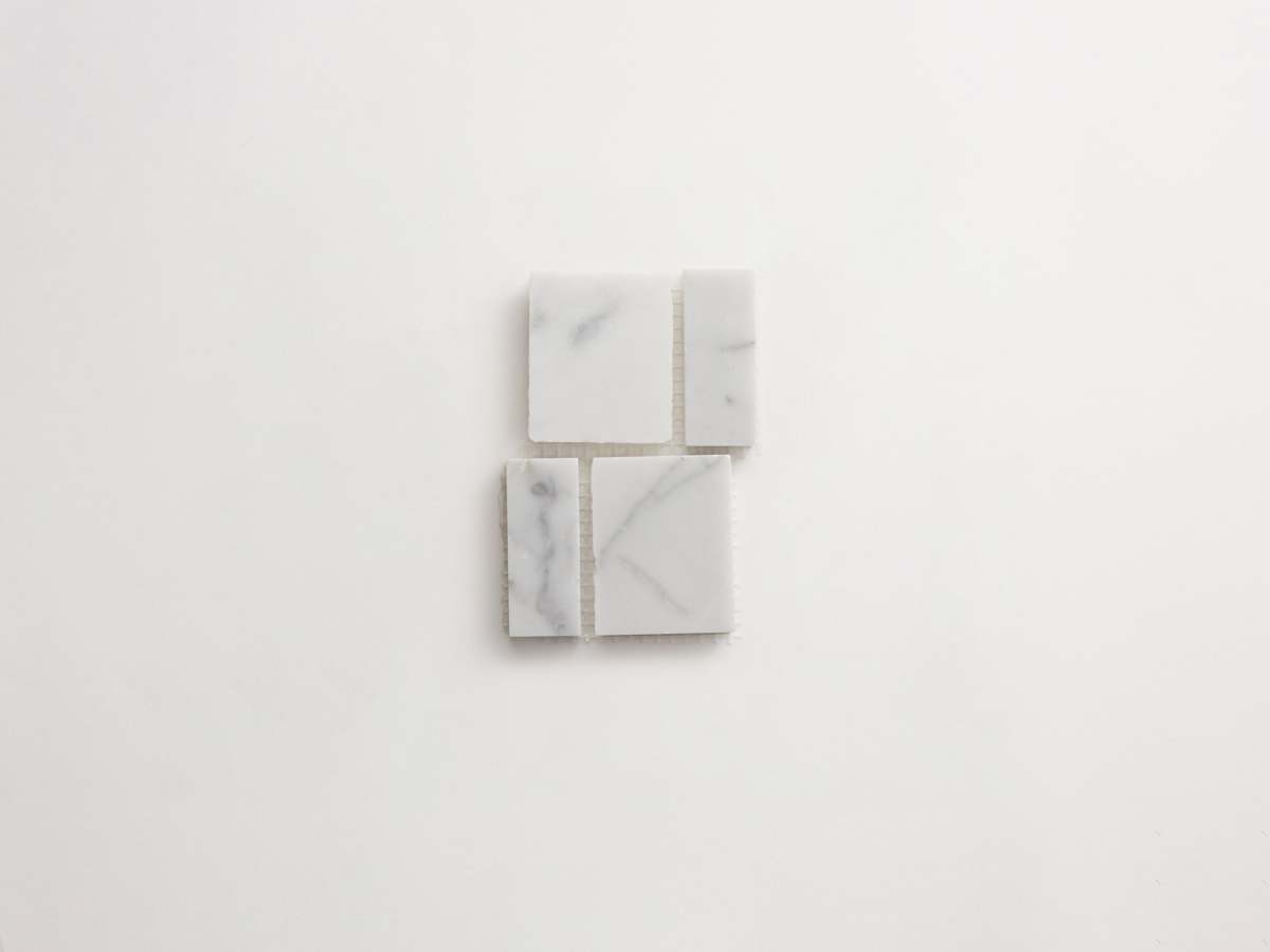 Marble tile carrara standard joint lapidary tile.