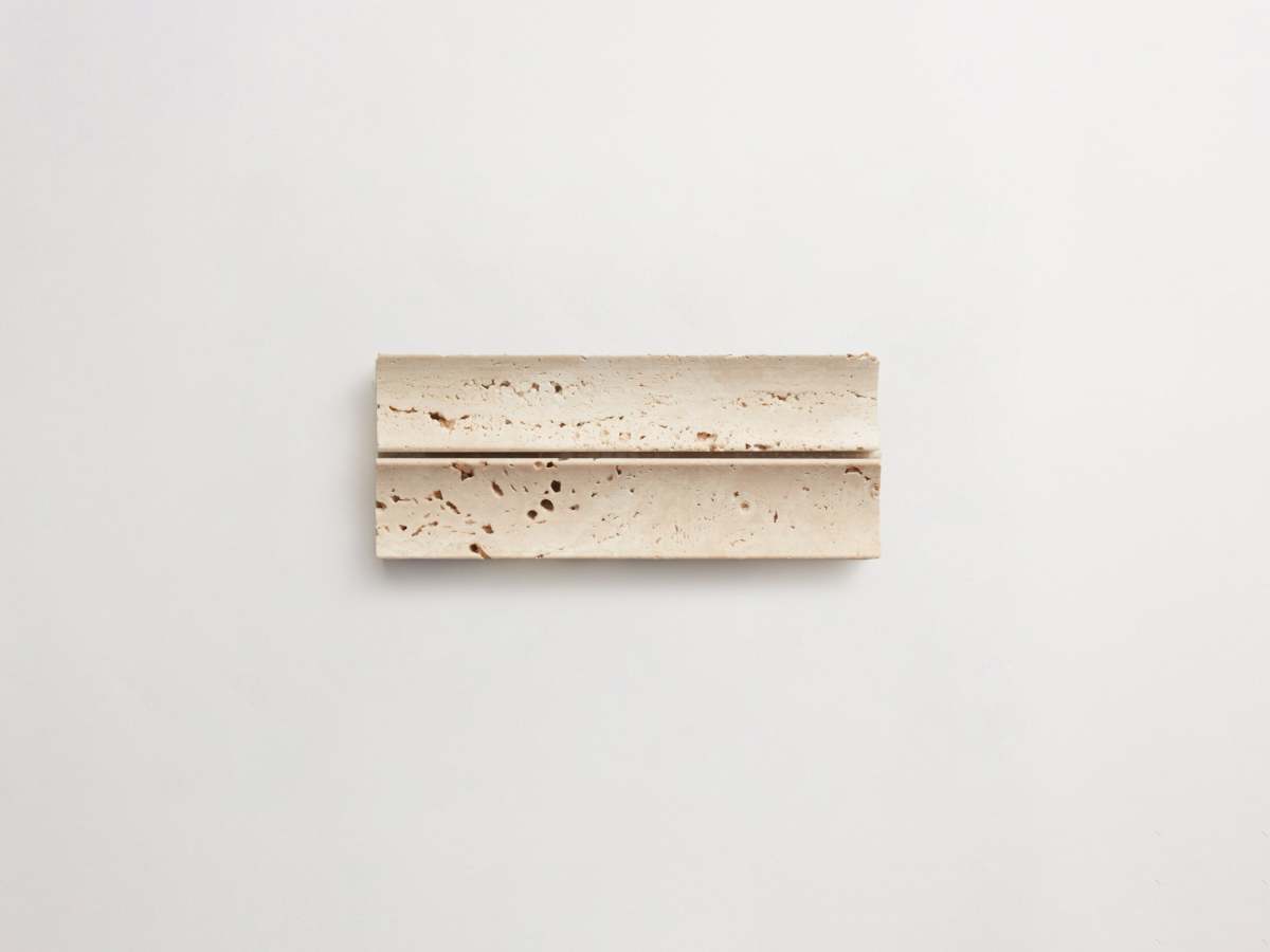Travertine fluted 3d-wall tile etui petit lapidary.