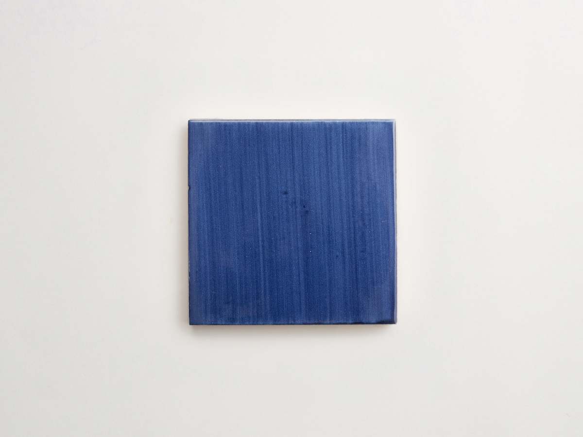 Cobalt blue decorative delft square ceramic tile.