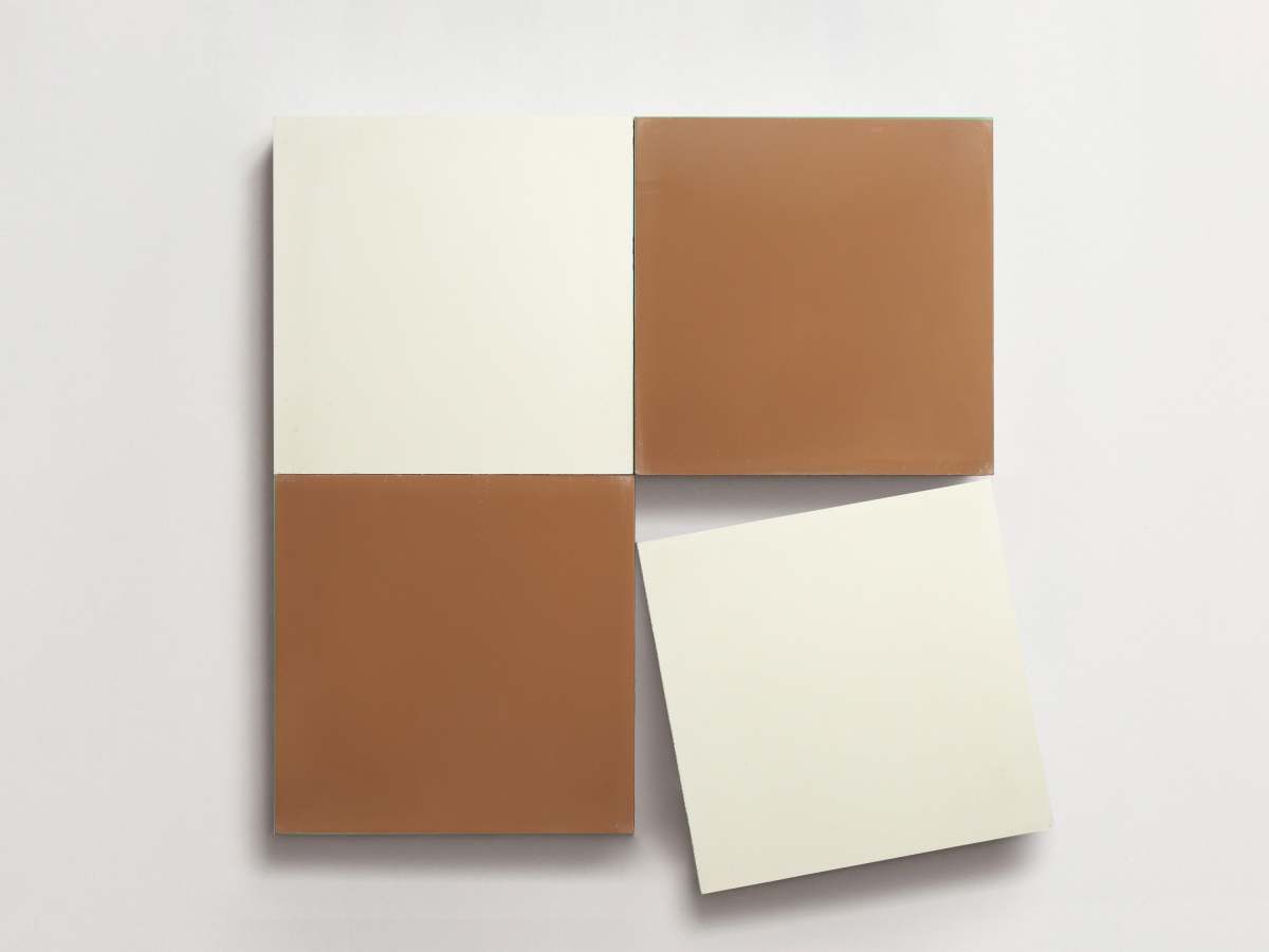 Cement Checkerboard Tile Bundle 8x8 White, Brown.