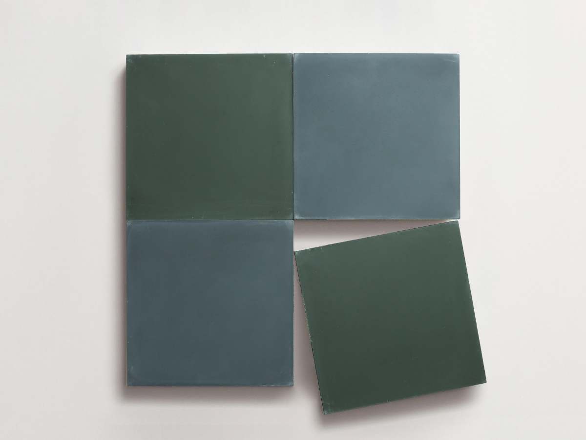 Cement Checkerboard Tile Bundle 8x8 Blue, Forest Green.