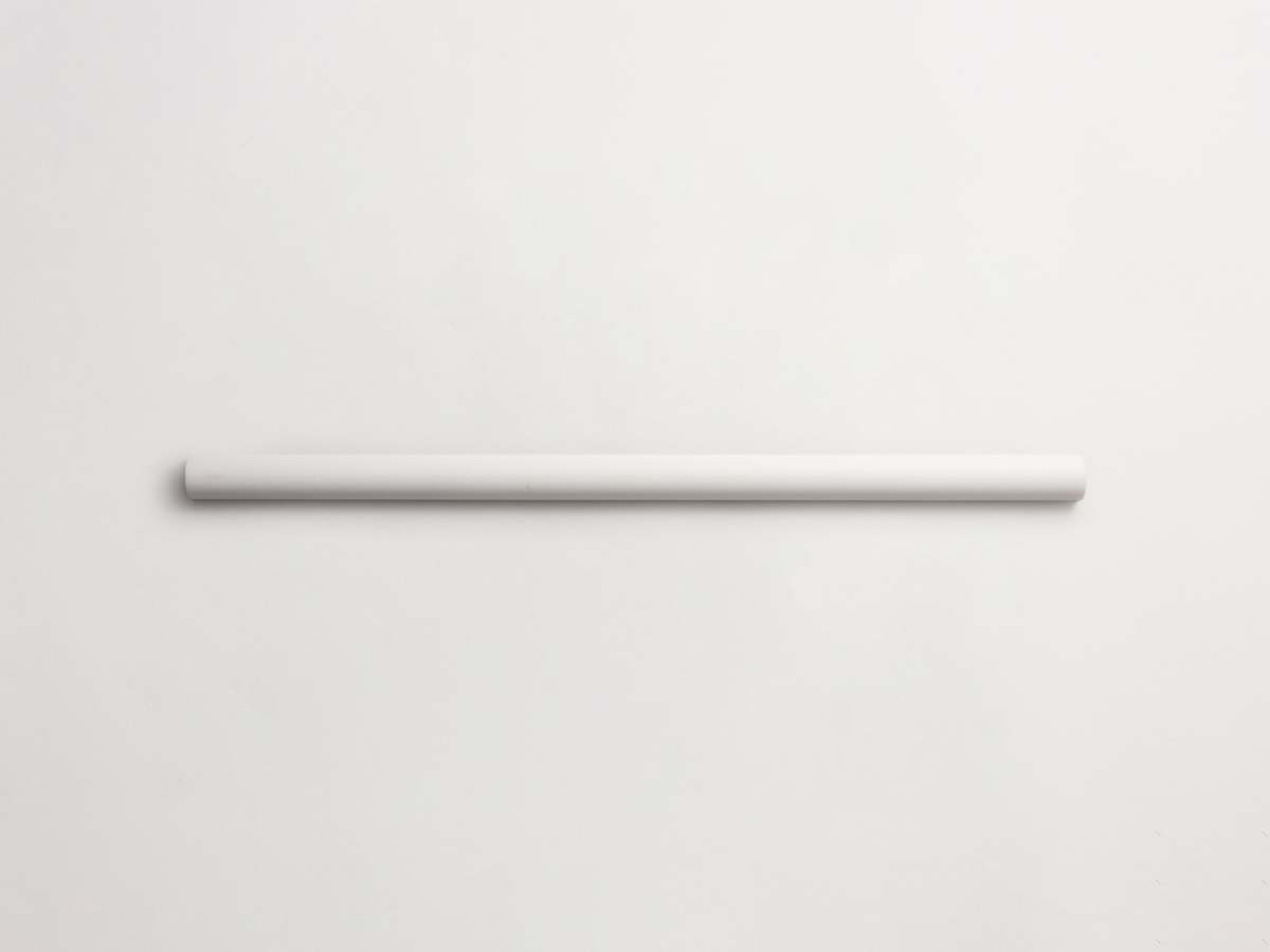 Rounded 3d tile white marble lapidary cabochon grand.