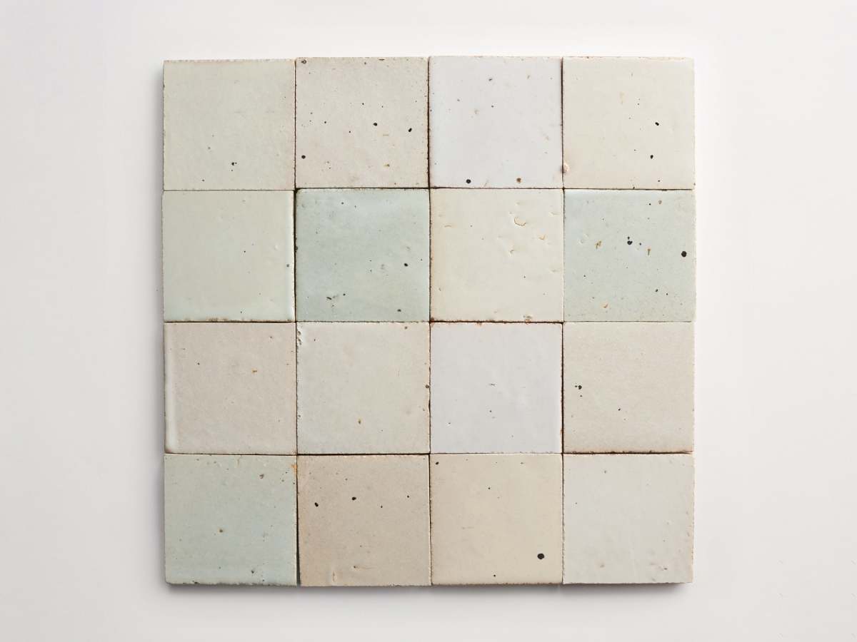 Terracotta tile eastern elements rice paper square.