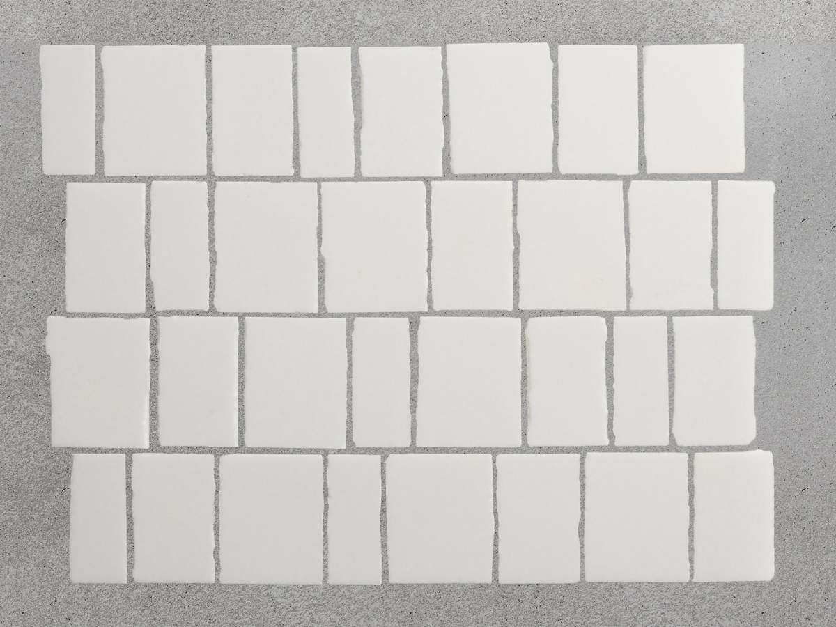 Mosaic tile thassos marble standard joint lapidary.