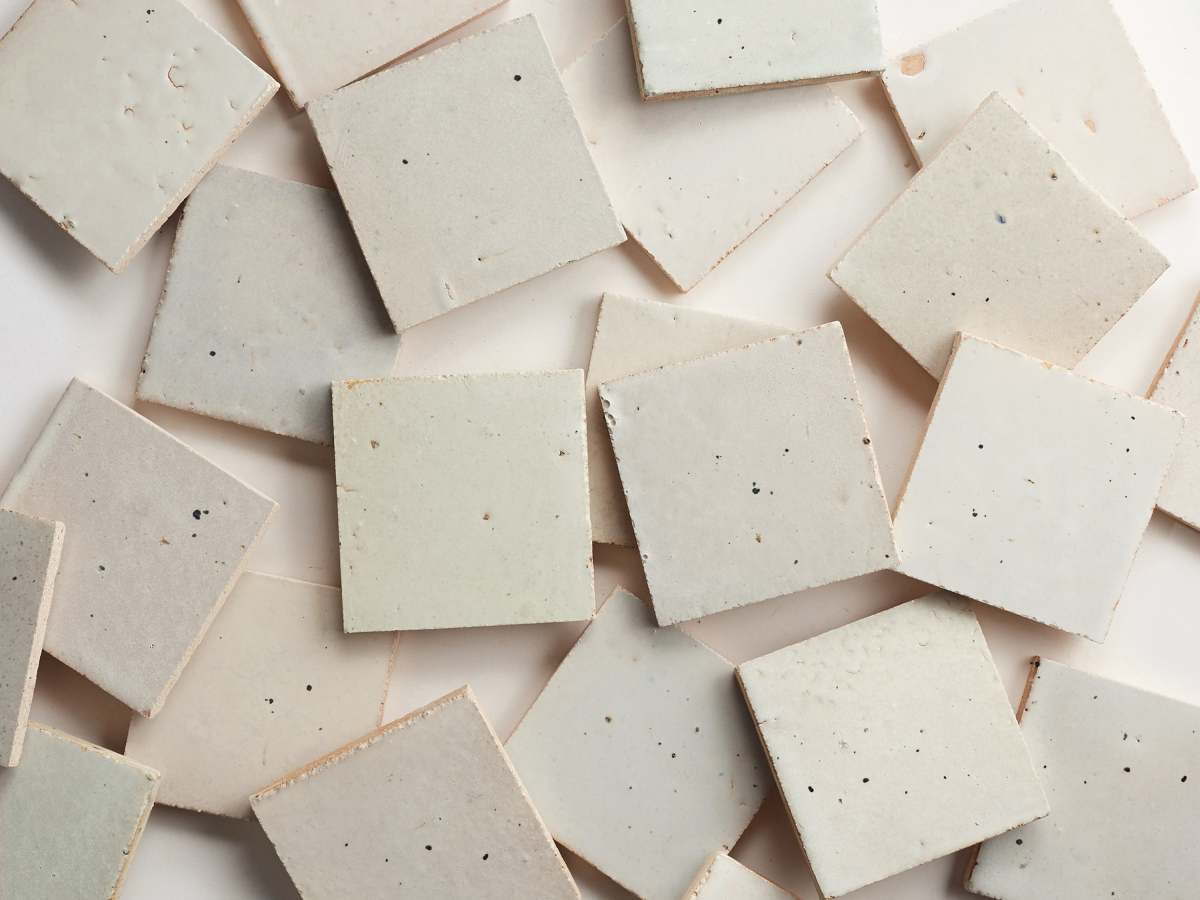 Terracotta tile eastern elements rice paper square.