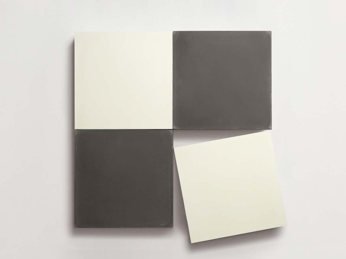Cement Checkerboard Tile Bundle 8x8 White, Grey.