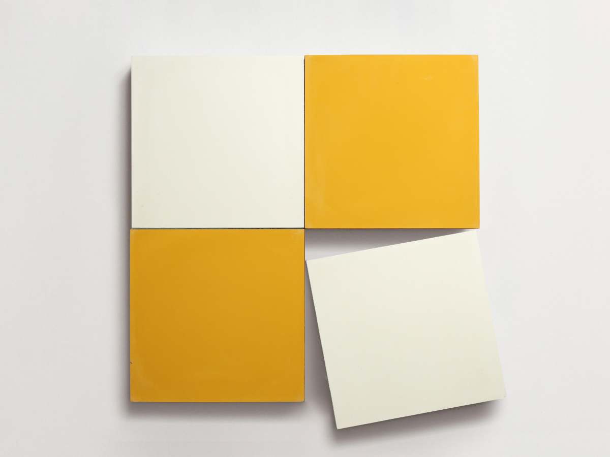 Cement Checkerboard Tile Bundle 8x8 White, Yellow.