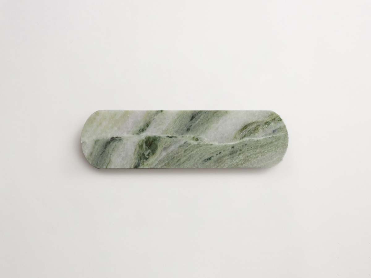 Oval tile green marble tile lapidary tile.