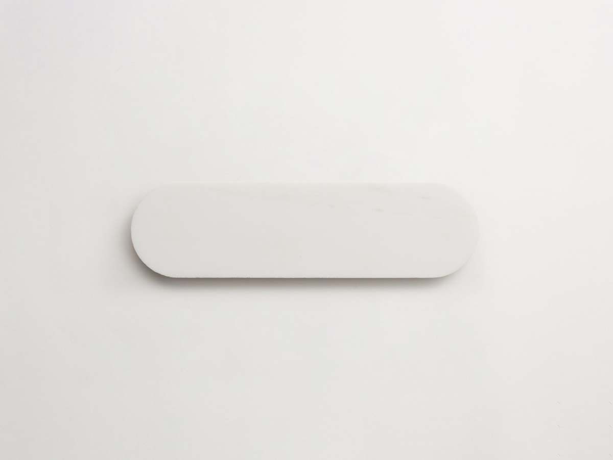 Thassos marble oval tile lapidary tile.