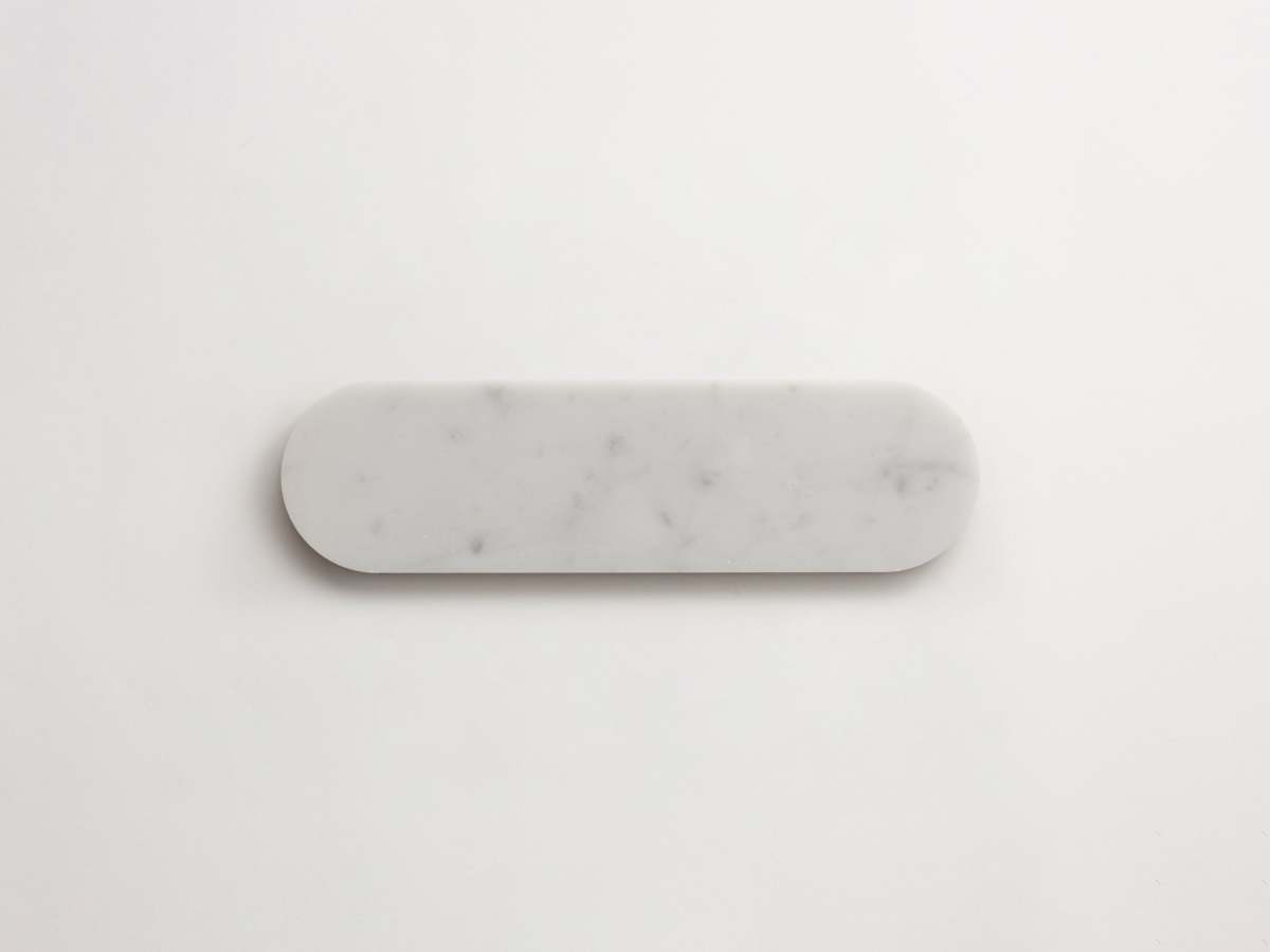 Carrara marble oval tile white marble lapidary.