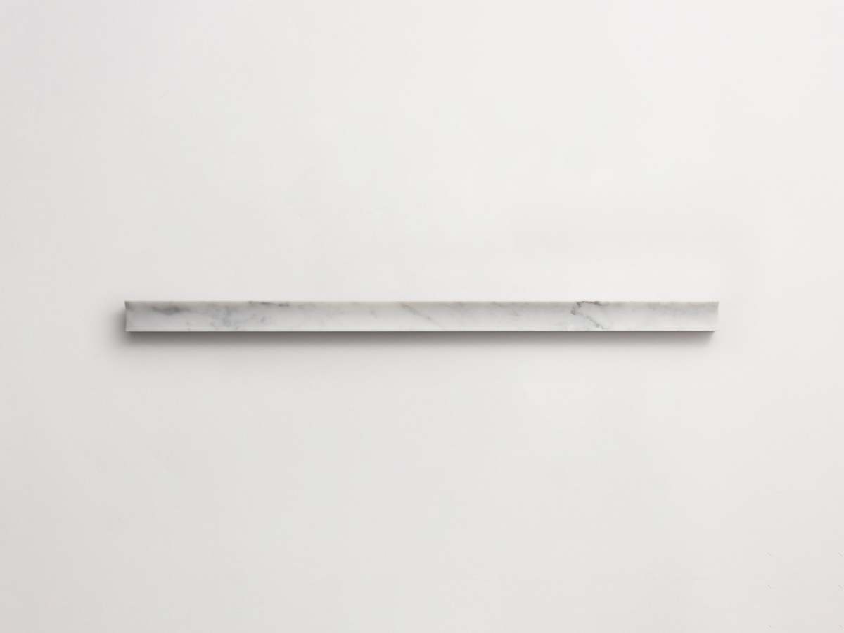 Carrara marble fluted 3d-tiles lapidary etui grand.