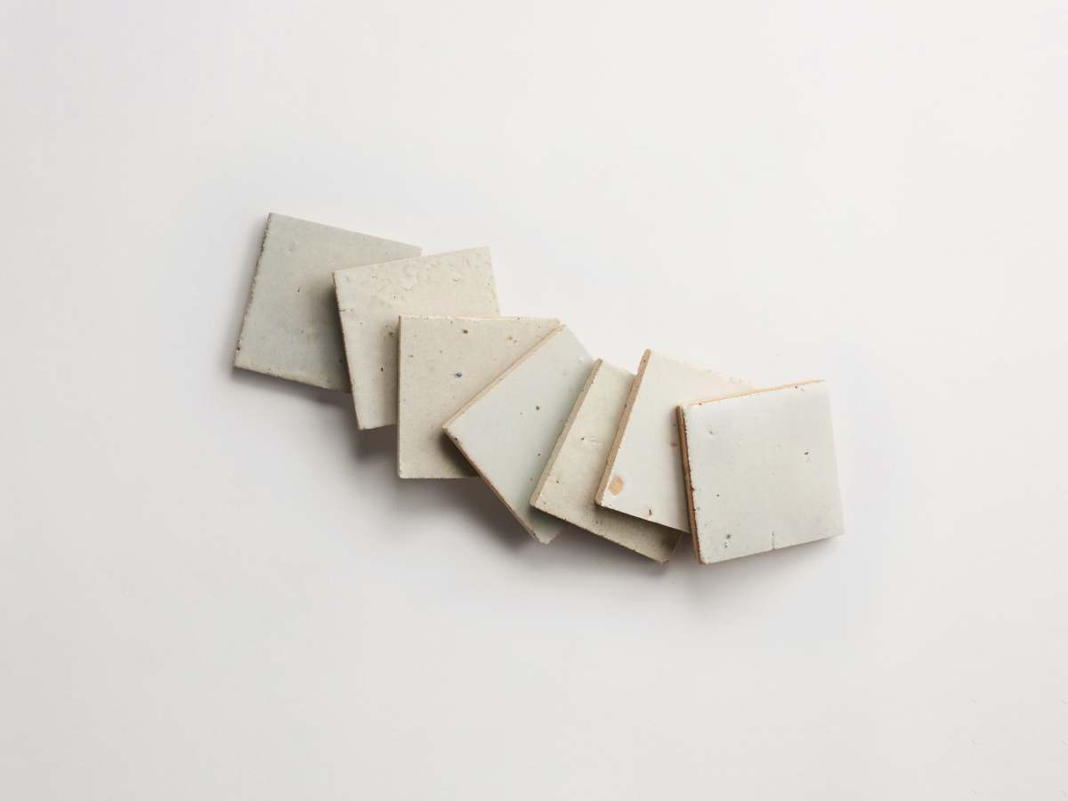 Terracotta tile eastern elements rice paper square.