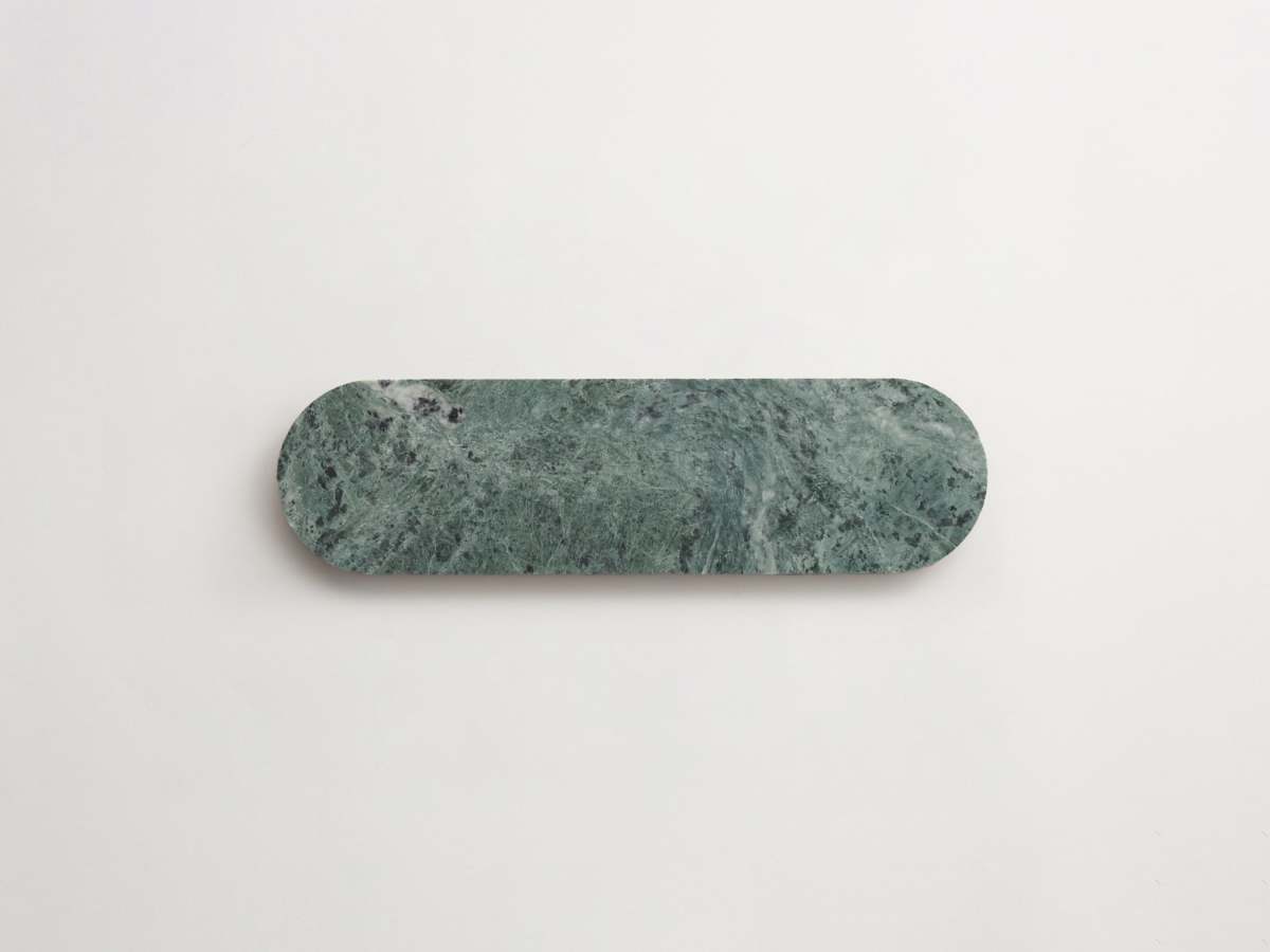 Green marble oval tile lapidary tile.
