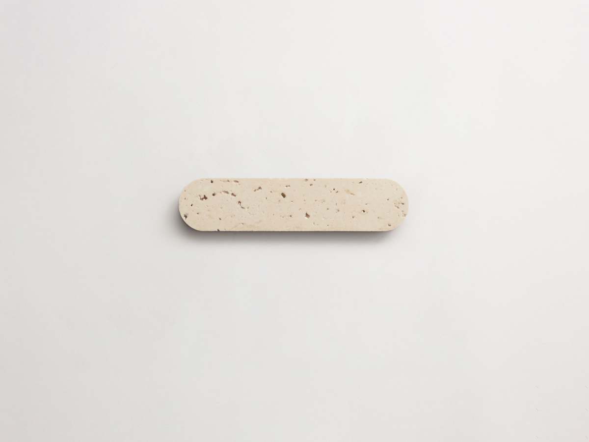 Travertine mosaic tile oval petit lapidary.