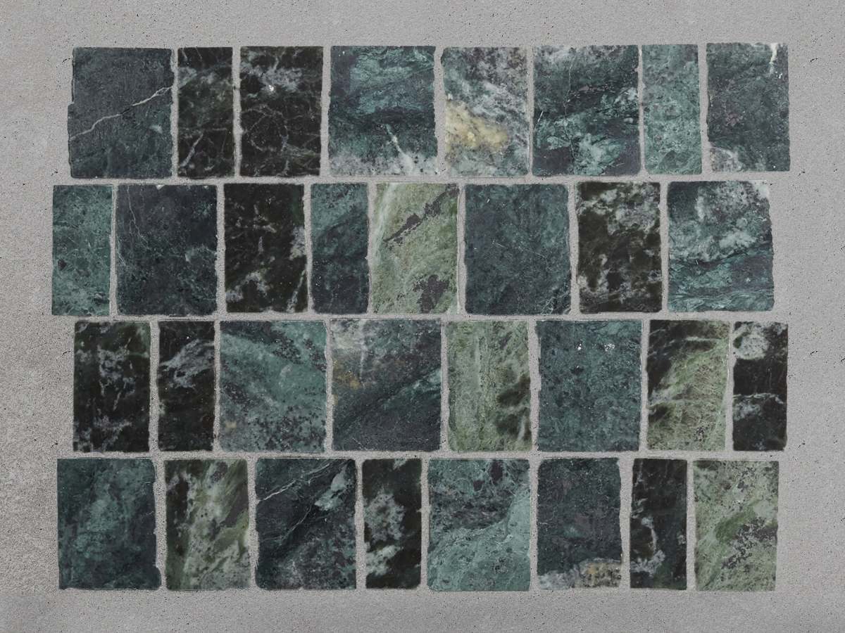 Green marble tile verde marble rough cut lapidary.