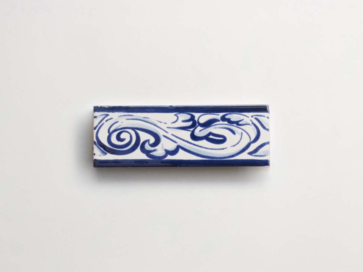 Rectangle ceramic tile blue delft backsplash majolica.