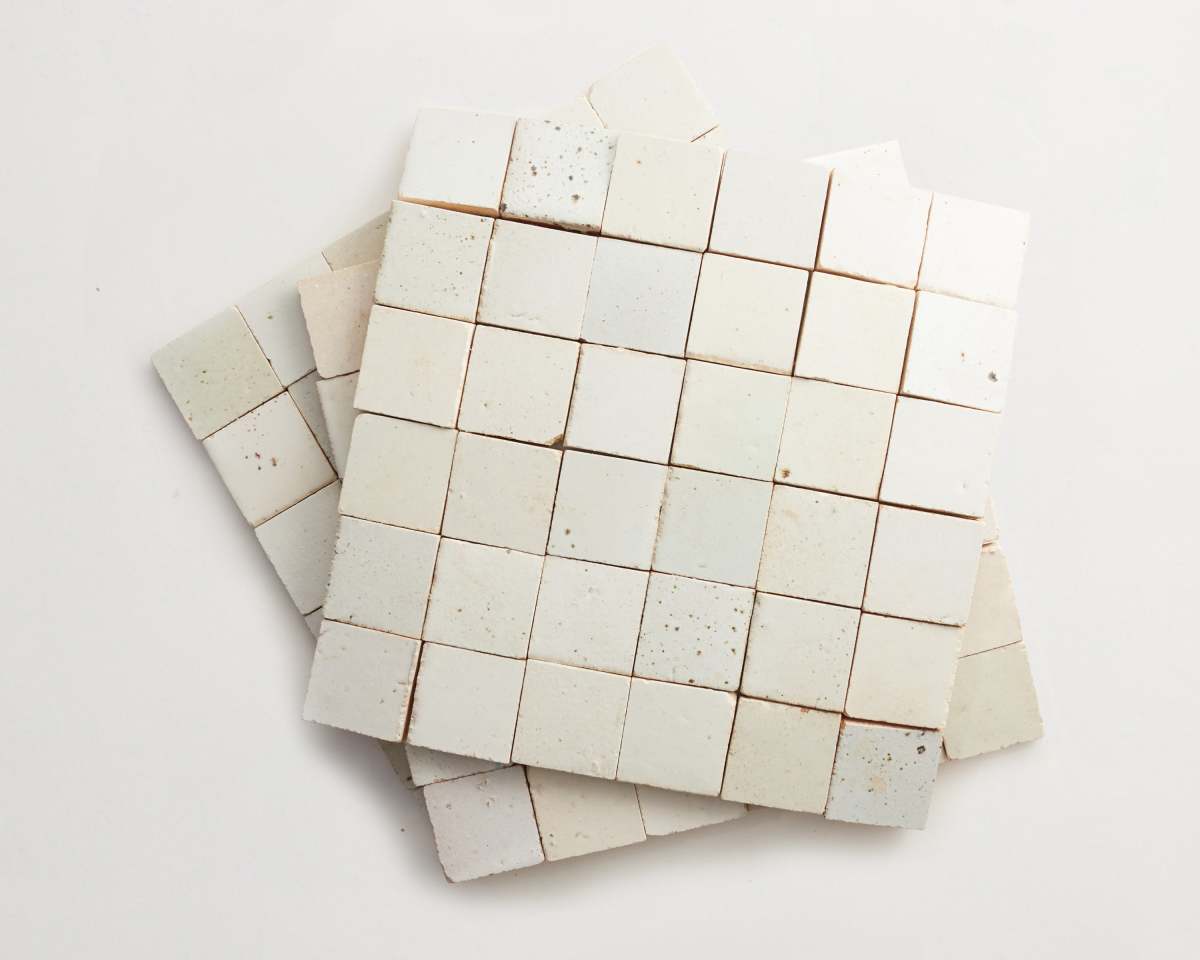Terracotta tile eastern elements robins egg 2x2 square.