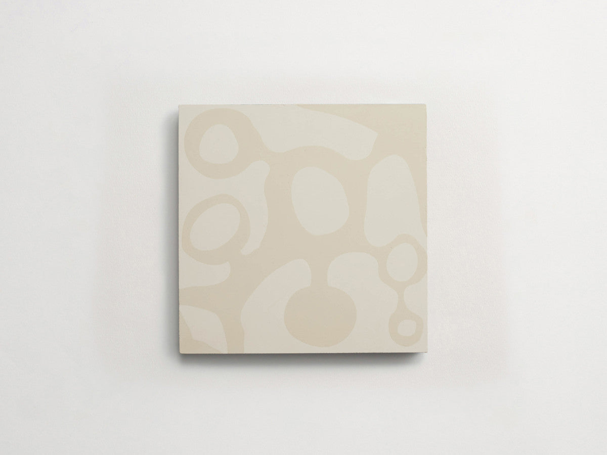 Ruan Hoffmann cement tile Paris Fizz pattern White.
