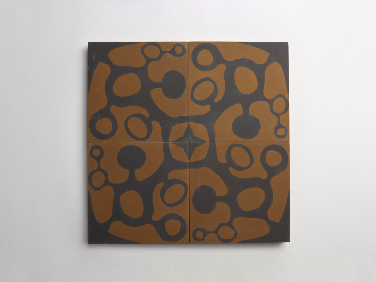 Ruan Hoffmann cement tile Paris Fizz pattern Green.