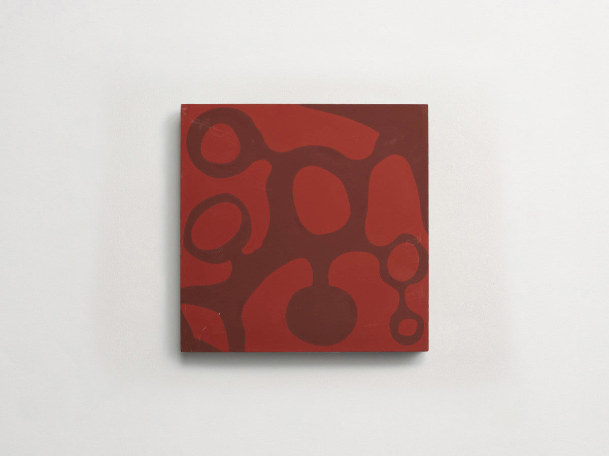 Ruan Hoffmann cement tile Paris Fizz pattern Red.
