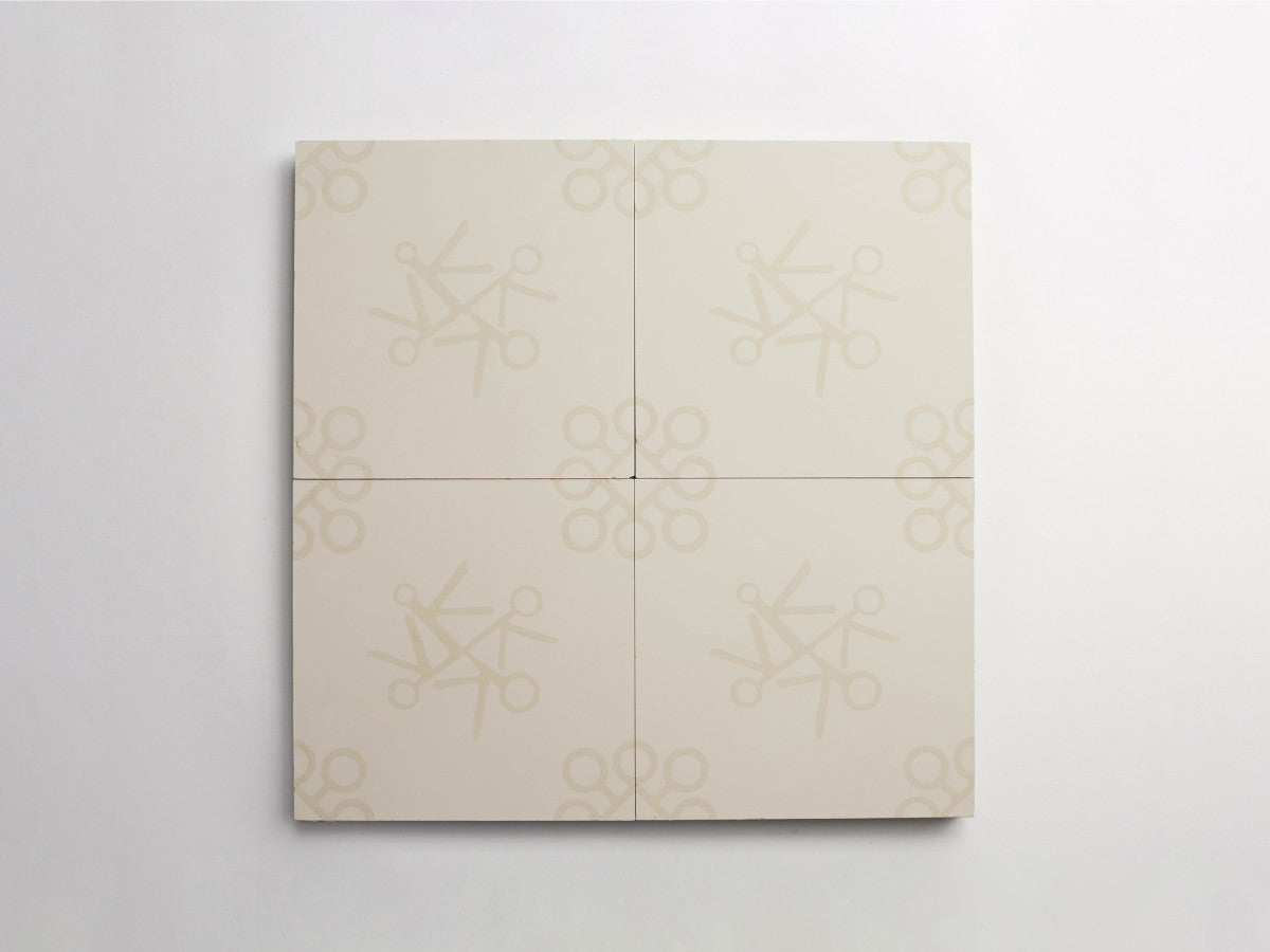 Ruan Hoffmann cement tile Amsterdam Express pattern White.