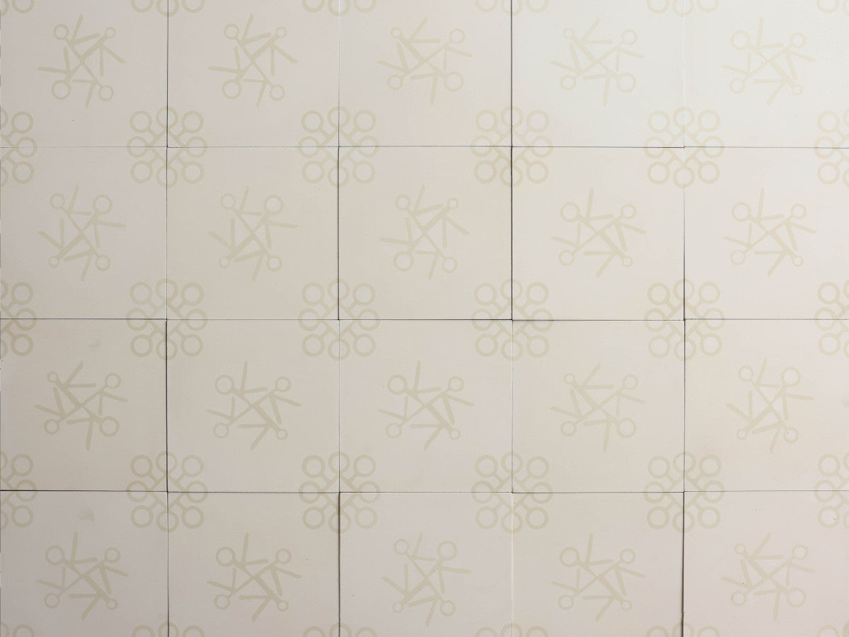 Ruan Hoffmann cement tile Amsterdam Express pattern White.