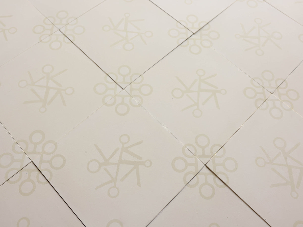 Ruan Hoffmann cement tile Amsterdam Express pattern White.