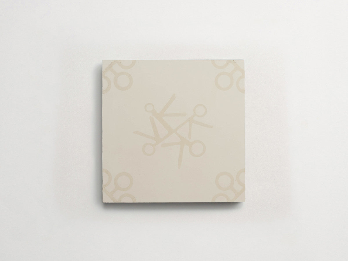 Ruan Hoffmann cement tile Amsterdam Express pattern White.