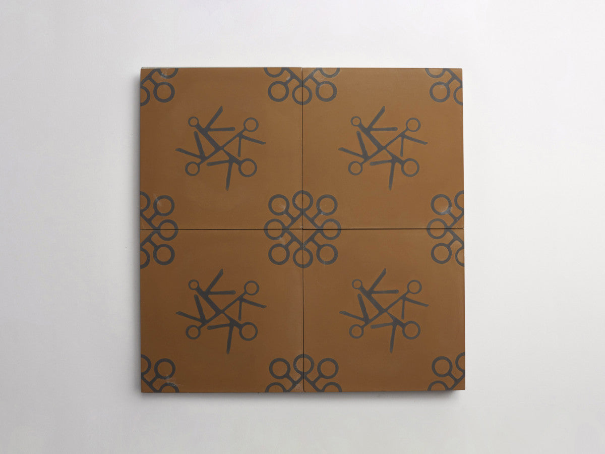 Ruan Hoffmann cement tile Amsterdam Express pattern Green.